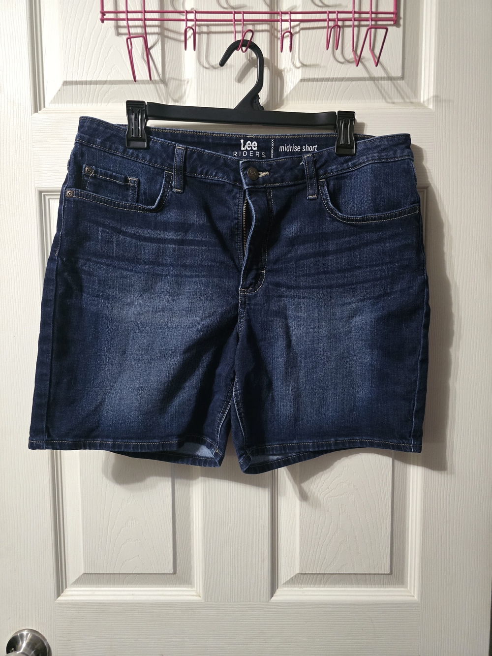 Riders by Lee Dark Blue Midrise Jean Shorts